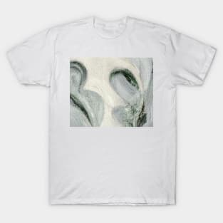 Abstract Oil Painting Linen Greenish Gray 1c22 T-Shirt